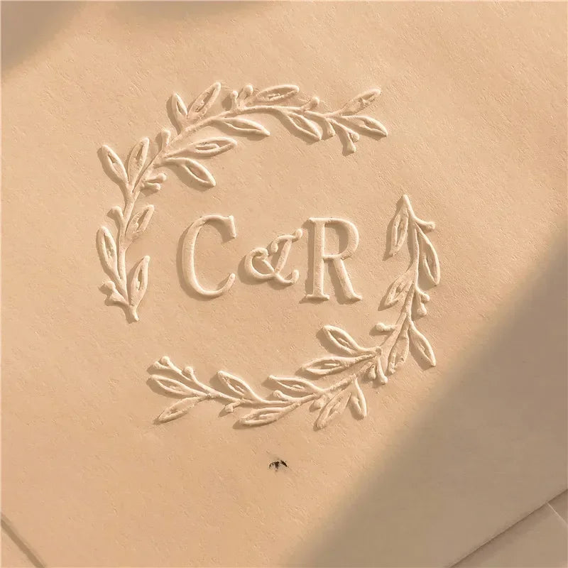 Customize Embossing Stamp Wedding Monogram Embosser Stamp,Personalized 2 initials Embosser Stamp,Wedding gift,hand held embosser