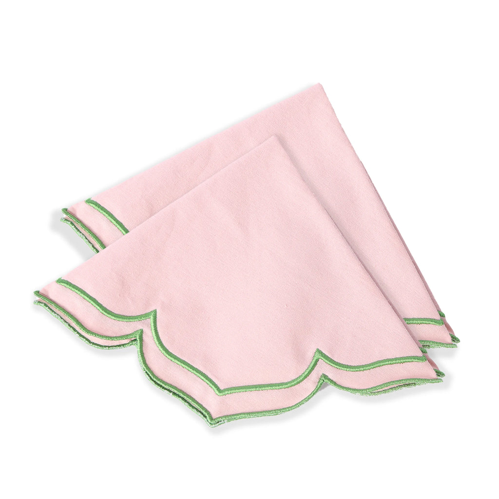 Lotus Shaped Embroidered Edge Napkins 4pcs/set Thickened Pure Cotton Breathable Placemats for Weddings Christmas Daily Party