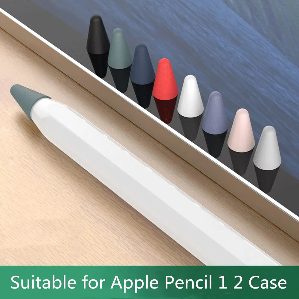 8pcs Soft Silicone Nib Cover For Apple Pencil 1 2 Tip Case Sleeve For Apple Pencil 1st 2nd Gen Touchscreen Stylus Pen Nib Case