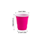 50pcs Mini Plastic Disposable Cups Drinking Cups Wine Cup for Celebration Bachelorette Party Events Wedding Birthday Supplies