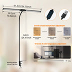 Double Head LED Desk Lamps Led Computer Monitor Light Stepless Dimmable USB Table Lamp for Office Study Reading Lighting Fixture