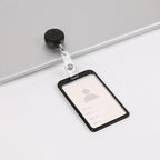 1 Pcs Aluminum Alloy Card Cover Case Bank Business Work Card Holder with ABS Retractable Badge Reel Credit ID Card Badge Bag
