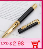 1 PC High Quality Luxury Full Metal Ballpoint Pen Silver Plating Ball Pens Business Writing Signing School Office Supplies 03733