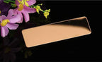 10pcs Laser Engraving Name Badge Holder Round Corner Gold Color Stainless Steel Badge Blank Material 70x20mm