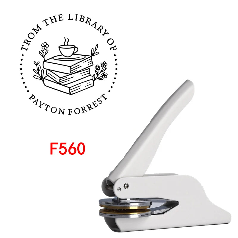 Custom Embosser Stamp,From the Library Embosser,Personalized Book Embosser Stamps,Custom Logo,Magic School,Gift for Book Lover