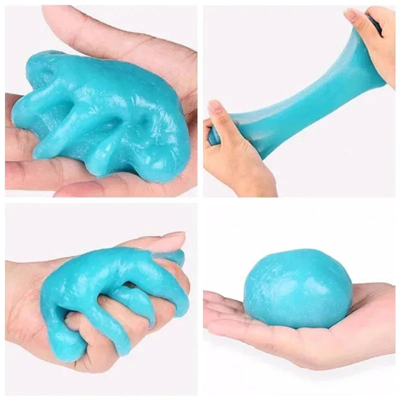 Car Cleaning Gel - Magic Dust Remover for Auto Interior & Keyboard, Reusable Slime Mud for Detailing Tools （blue/pink）