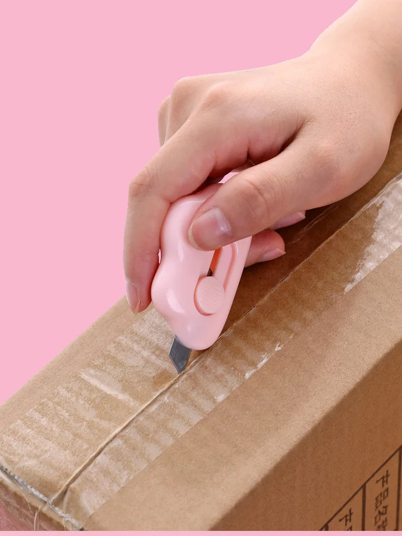 Portable Utility Knife Cloud Mini Students Paper Knife Office Utility Knife Safety Knife Letter Opener Mini Cutter Box Opener