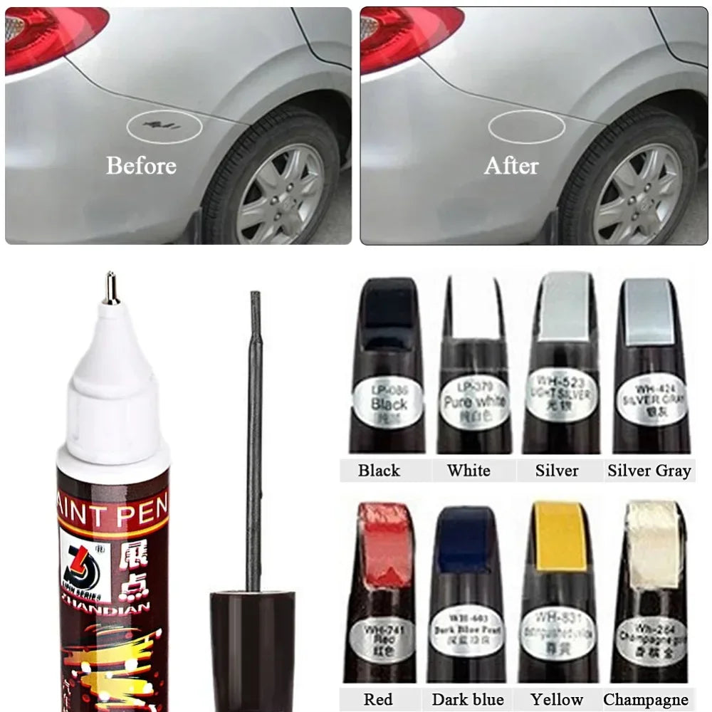 Car Paint Pen Scratch Repair Liquid Pearl White Silver Gray Black Special Multi-color Selection Car Paint Scratch Repair Pen