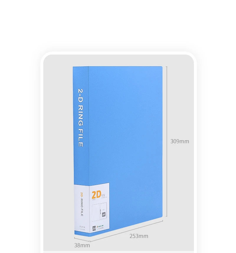 2-ring File Binder File Folder A4 Binder Folder Cover Office Document Organizer Can Hold 200 Sheets Test Paper Desk Organizer