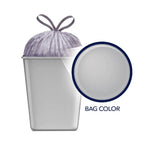 Medium Drawstring Trash Bags with Simply Clean Scent, 8-Gallon, 40 Count, Microban Protection