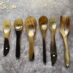 Water Buffalo Horn Spoon Exquisite Western Cuisine Spoon Kitchen Tools Creative Dessert Spoon Long Handled Spoon Horn Products