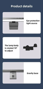 LED Screen Desk Lamp Eye Protection Stepless Dimming USB Night Lights Computer Screen Clip Monitor Learning Reading Table Lamps