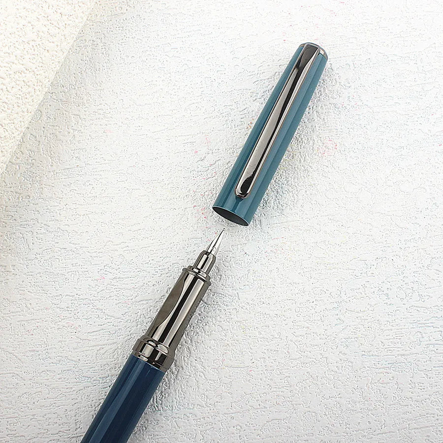 High Quality for Writing Fountain Pen 0.38mm EF Nib Stainless Steel Metal Inking Pen for Writing Signing Pen