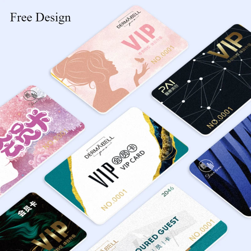 20/50/100PCS Free Custom Thickened Plastic Business Loyalty Card Membership Card Vip Cards Personalized LOGO 0.76mm PVC