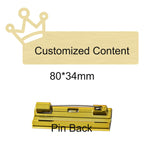 Customized Brooch Pin Personalize Engrave Your Text Logo Business ID Plate Copper Letterbox Mailbox Tag Name Badges