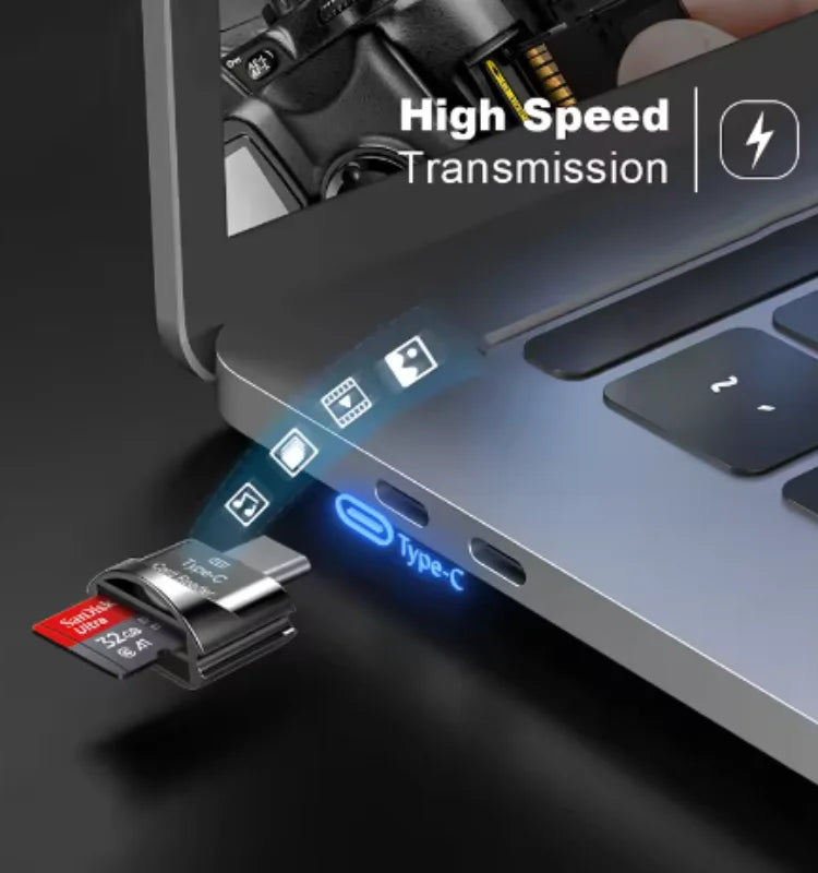 Type C To Micro-SD TF Adapter OTG Card Reader Mini Card Reader Smart Memory Card Reader For Phone Laptop