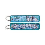 Kawaii Japanese Elf Anime Embroidery Key Fobs Key Tag Motorcycles Cars Backpack Chaveiro Keychain Fashion Keyring Friends Gifts