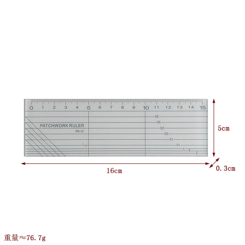 Yokoyama Acrylic Sewing Ruler For Patchwork Measuring Drawing Dressmaker Yardstick DIY Craft Quilting Cutting Accessories Tool
