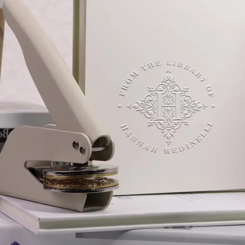 Custom Embosser Stamp,From the Library Embosser,Personalized Book Embosser Stamps,Custom Logo,Magic School,Gift for Book Lover