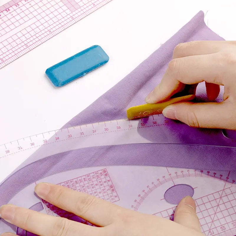 KRABALL French Curve Ruler Soft Patchwork Ruler Measure Tailor Ruler Drawing Template DIY Sewing Accessories Tool Kit 6 PCS