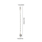 Stainless Steel Threaded Bar Spoon Swizzle Stick Coffee Cocktail Mojito Wine Spoons Barware Bartender Tools Accessories