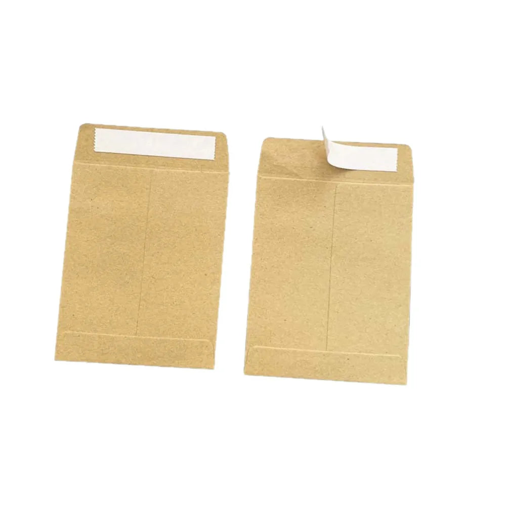 20pcs Kraft Paper Envelope with Self-adhesive Seal Tape Invitation Photo Envelope Bag Invoice Office Document Storage Envelope