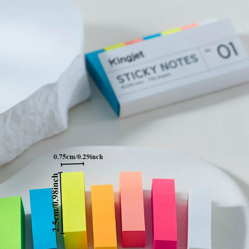 800 sheets of boxed sticky notes, 10 different colored index tabs, self-adhesive page markers, suitable for office and study pur
