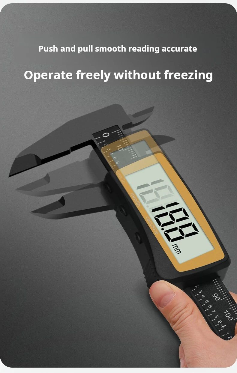 New Carbon Fiber Full Screen Electronic Digital Display Vernier Calipers High Precision 0-150mm Calipers Measure Tool With Boxed