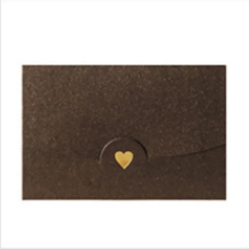 20Pcs small greeting card envelope made of Western colored pearl paper material with exquisite hot stamping and embossed design
