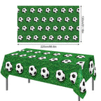 1pc Soccer Plastic Tablecloth Birthday Soccer Day for Soccer Birthday Decoration Disposable Party Soccer Table Cover Tableware