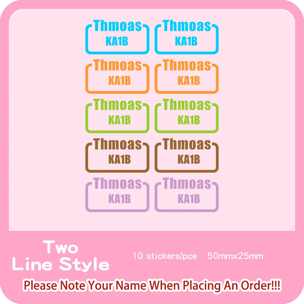 Custom Heat Transfers Name Sticker Personalized Washable Clothes Ironing Stickers Iron-on Labels Fabric Clothing Babysuit Tags