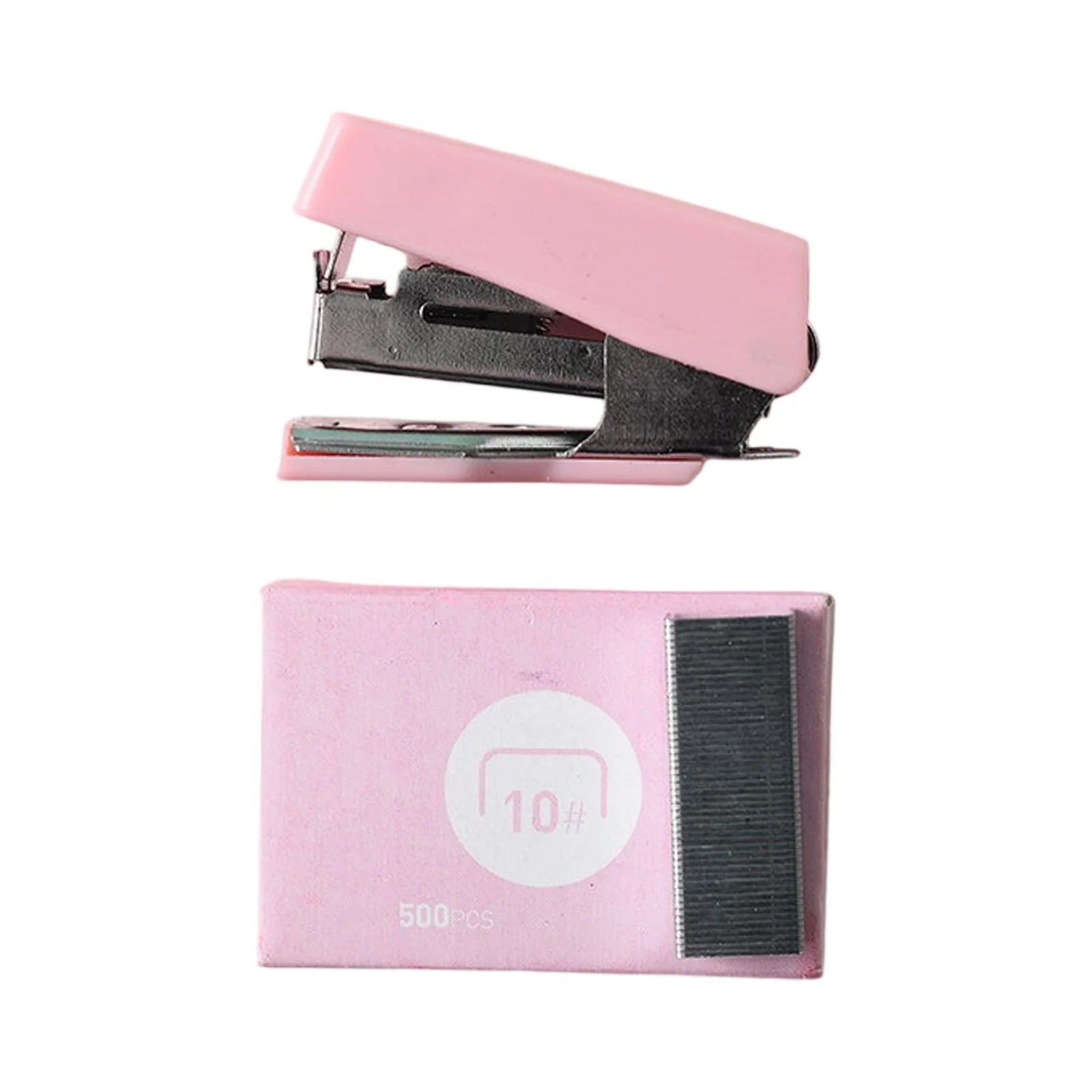 Mini Desktop Stapler Set with 400 Staples Portable Office Stationery Kit Home School Supplies Compact Paper Fastener Tool