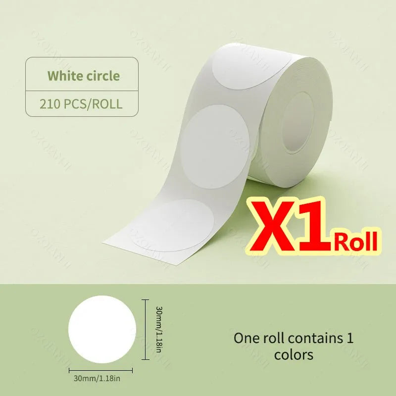NiiMBOT B21 B1 Round Sticker Labels Sticker Self-adhesive Waterproof Thermal Label Paper For Niimbot Mini Portable Label Maker
