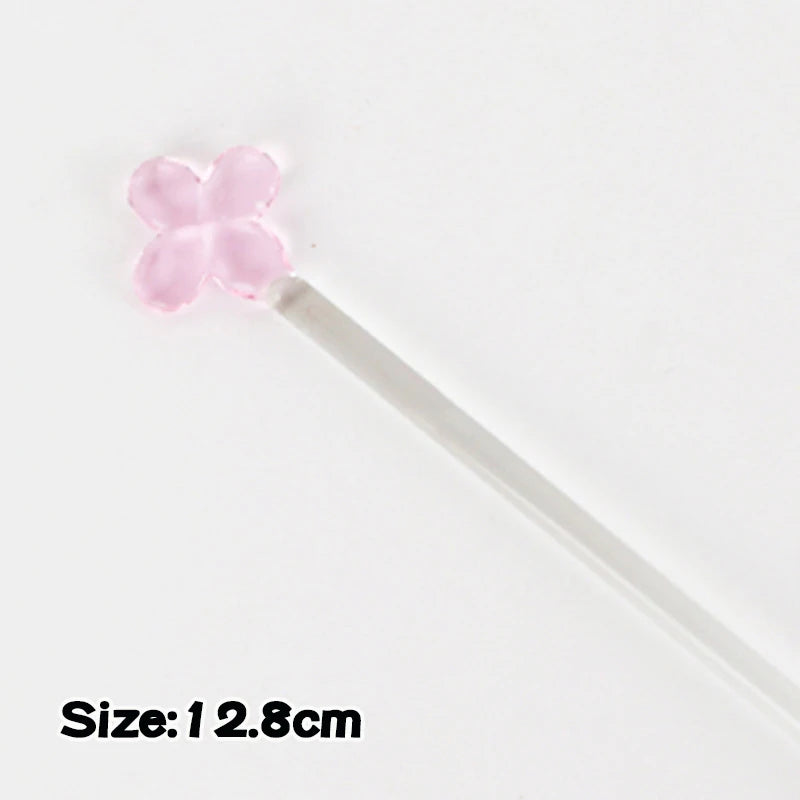 Glass Stirring Rod Moon Star Shape Stir Bar Coffee Cocktail Mixing Sticks Home Party Transparent Aesthetic Cocktail Muddler