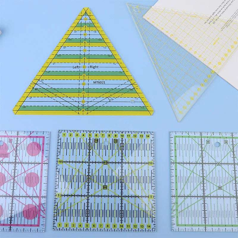 1/2pcs 15cm Quilting Patchwork Ruler Fabric Cloth Cutting Ruler Acrylic Sewing Rulers DIY Knitting Crafts Tailor Sewing Tools
