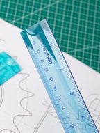 Random 1 Pc 20 cm/8 Inch Flexibale Rulers Soft Plastic, Inches And Metric For School And Office