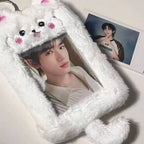 Multifunctional Photocard Case Bear/Rabbit/Chick Bus Door Cards Sleeve Cute Cartoon Photo Card Holder School Office