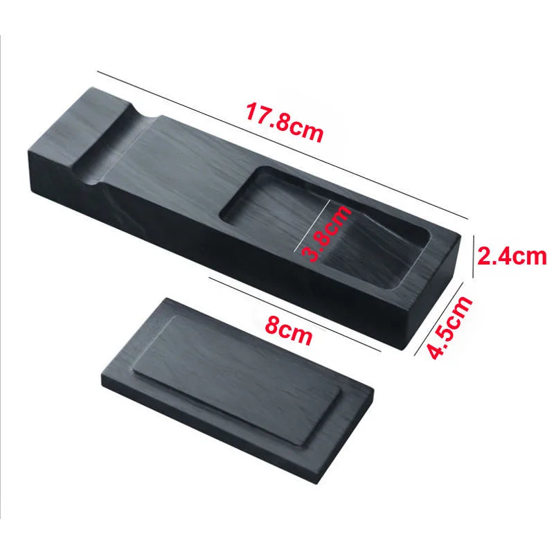 Natural Original Stone Town Ruler Inkstone Multi Functional Copying Scripture She Water Ripple Table Small Regular Text Room