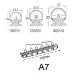 30mm A5A6A7 Notebook 6-Hole Binder Clips Binding Replacement Clip Metal Rings Accessories Loose-leaf Budget Binder Binding Rings