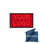 1PC 8x5cm Custom Name Tags Embroidered Patch Personalized Stripes Badge Number  Text Badge Iron On Backing Hook & Loop Backing