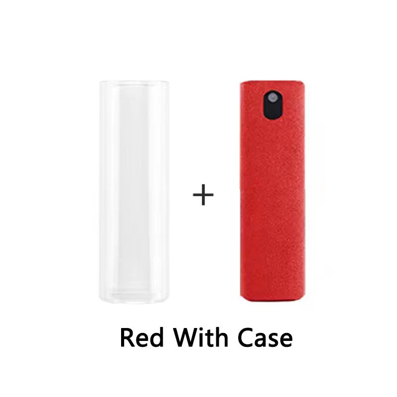 2-In-1 Soft Microfiber Polishing Cloth Screen Cleaner Spray Mini Cleaner Spray For Tablet Phone Glasses Computer Screen Cleanier