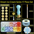 17PC/1Set Wax Seal Stamp Kit Lacquered Sealing DIY Craft Supplies Seal Random Header Christmas Wedding Invitation Decoration