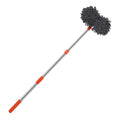 Car Washer Mop Foam Wash Brush Double Brush Head Roof Window Cleaning Maintenance Three-Section Telescopic Mop Car Accessories