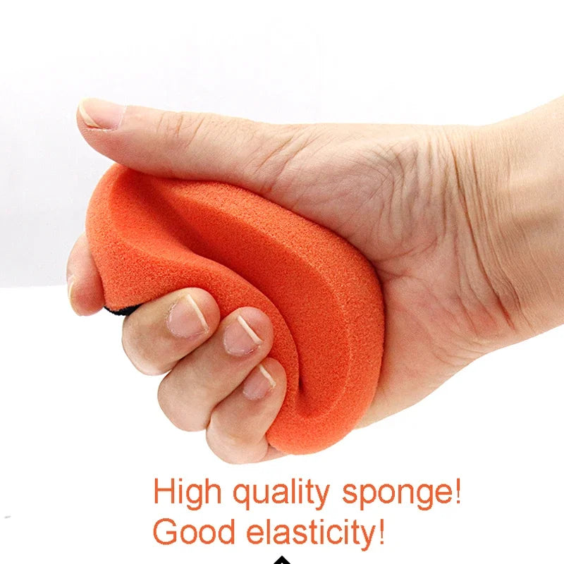 4 Inch Foam Wax Applicator Pads with Red Handle Soft Sponge Polishing Pads for Car Cleaning and Paint Maintenance