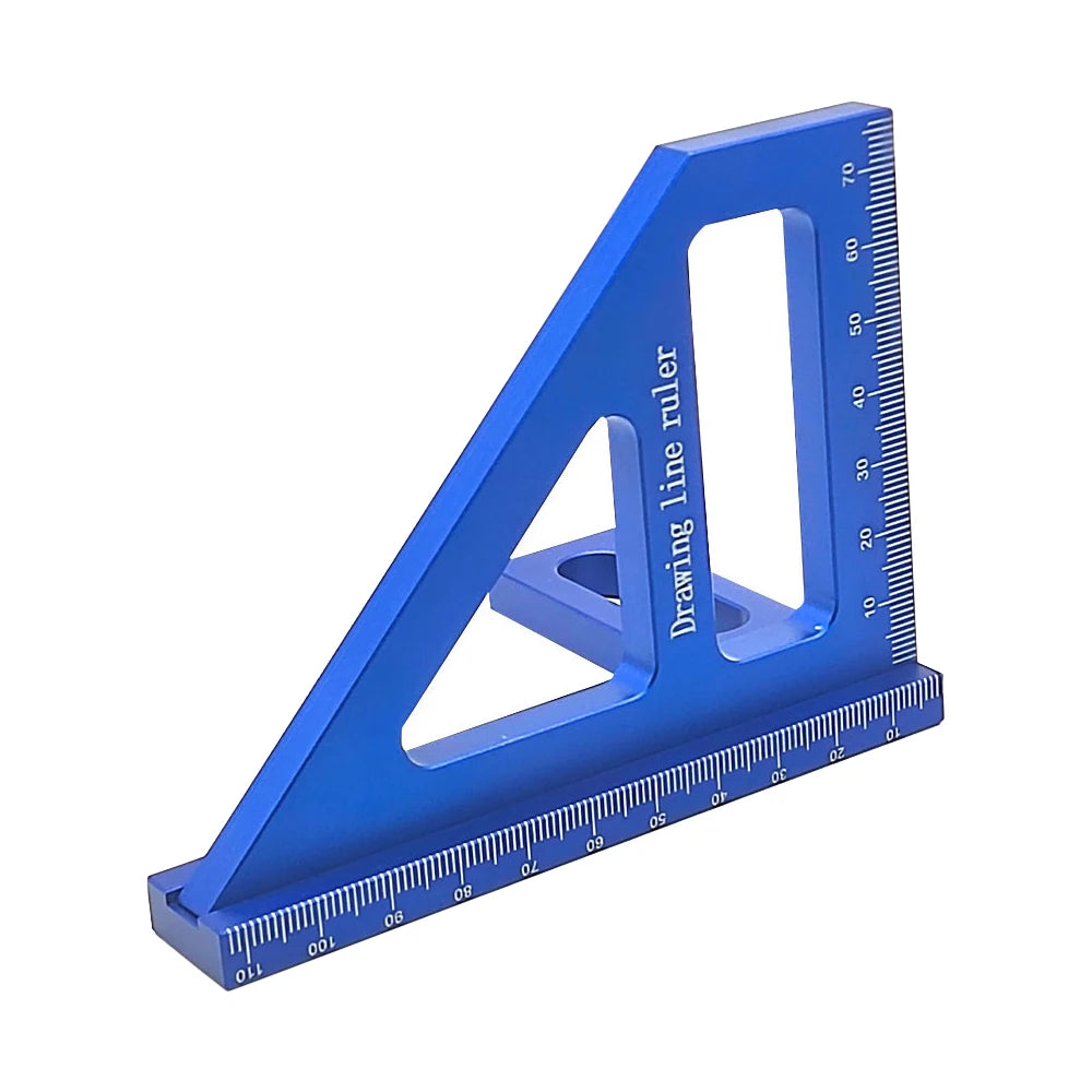 Woodworking Square Protractor Aluminum Alloy Miter Triangle Ruler High Precision Layout Measuring Tool for Engineer Carpenter