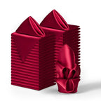 12PCS Wedding Red Satin Napkin 30x30cm Wholesale Soft Table Napkins for New Year Christmas Decoration Party Dinner Table Decor