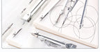 Stainless Steel Drafting Set Durable Drawing Compass Math Geometry Circles Tool School Supplies