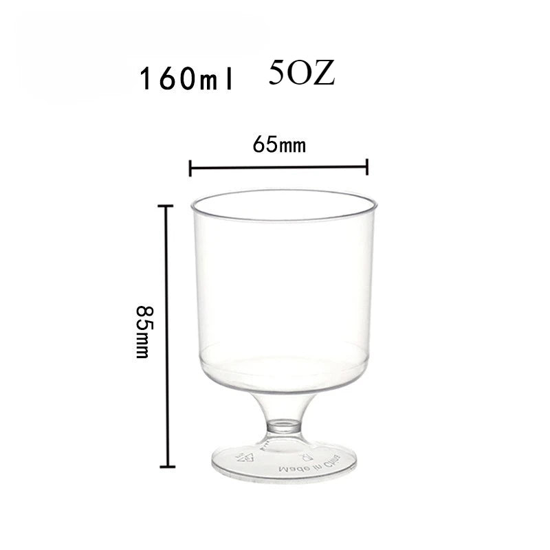 10/20/30pcs Disposable Dessert Cups Round Mouth Plastic Yogurt Mousse Cake For Birthday Party Appetizer Wedding Chocolate Cup