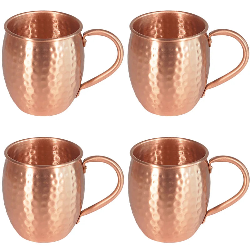 100% Copper Moscow Mule Mug Durable Coppery Beer Mugs 350ml Coffee Mug Milk Cup Pure Copper Bar Cup Drinkware