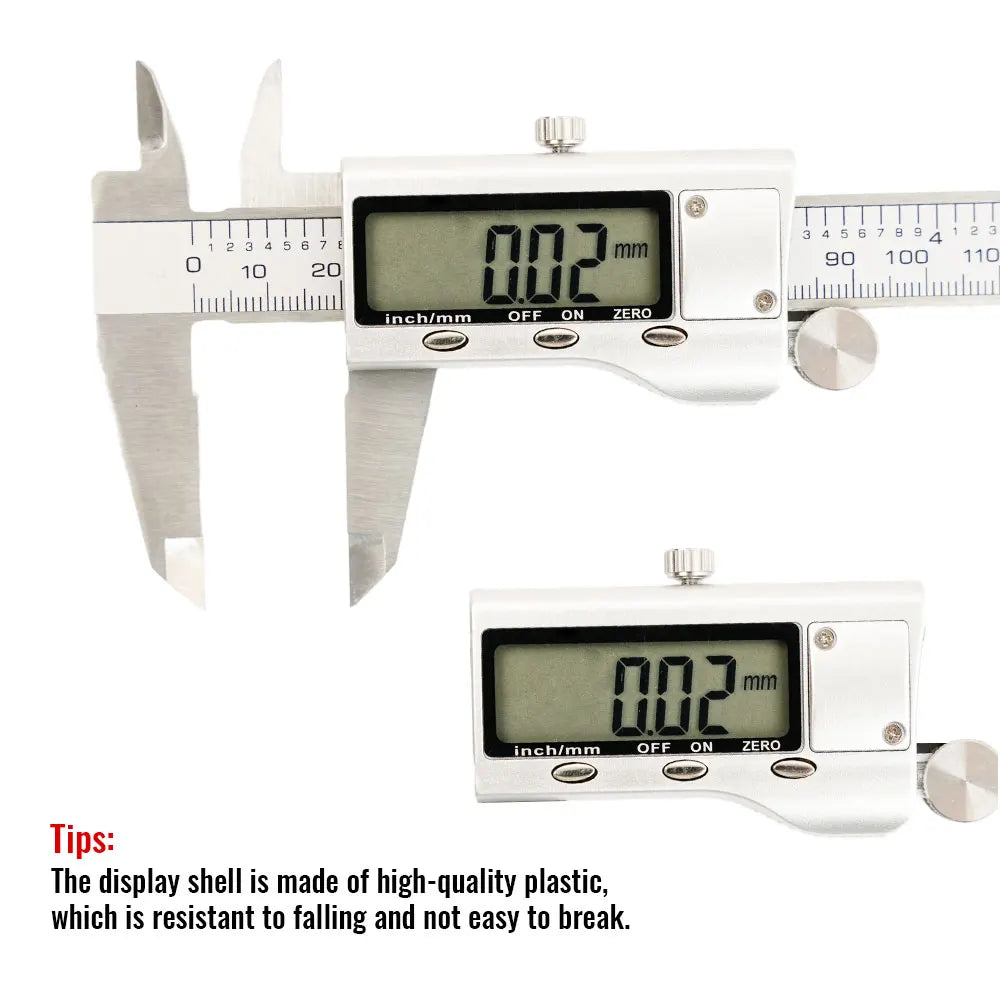 6-Inch/150mm Digital Vernier Caliper - Stainless Steel Electronic Micrometer with Depth Gauge, Precision Measuring Tool for Home
